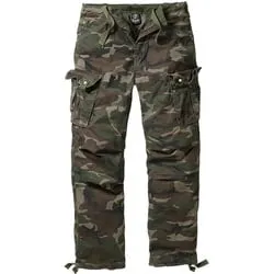 Brandit Columbia Mountain Vintage Cargo Hose - Sale in Woodland, Größe M - Wanderhosen mit lässigem Schnitt aus superleichter Baumwolle, ideal für Outdoor-Aktivitäten. Praktische Taschen bieten Platz für Essentials, während das stylische Design überzeugt.