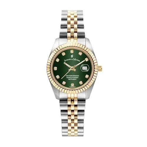 Jacques du Manoir Damen-Analoguhren - Elegante Edelstahl-Uhr in Gold und Silber, ideal für jeden Anlass. Hochwertige Verarbeitung und zeitloses Design machen sie zum perfekten Accessoire für stilbewusste Damen.
