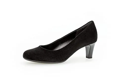 Gabor Pumps schwarz 36 EU (3,5 UK) - Elegante Pumps in Größe 36, Absatzhöhe 5 cm, aus hochwertigem Lederimitat, ideal für jeden Anlass und besonders bequem dank der Innensohle aus echtem Leder.