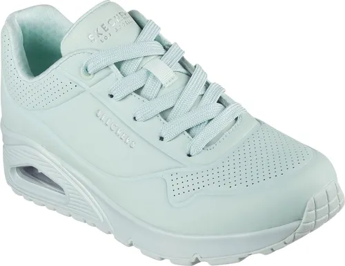 Skechers Damen UNO Sneaker in Grün, 38 EU - Damen-Sneaker mit flexibler Gummisohle und verdecktem 2,5-cm-Absatz für optimalen Komfort und Style.