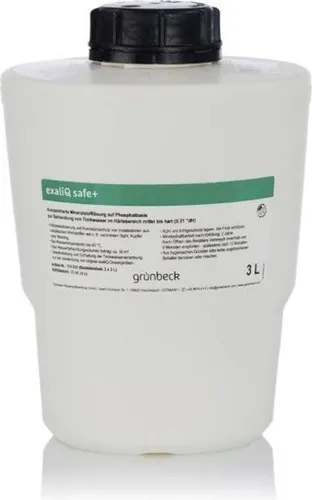 Grünbeck Dosierlösung exaliQ safe + 3 L - Campingzubehör für sicheres und effektives Dosieren, ideal für die Wasseraufbereitung im Freien.