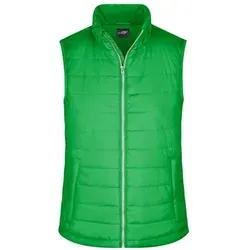 Ladies' Padded Vest Leichte, wattierte Steppweste grün, Gr. M