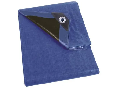 ABDECKPLANE - BLAU/SCHWARZ - SUPER STARK - 5x5 m - Möbelschutzhüllen aus robustem Polypropylen, ideal zum Schutz Ihrer Möbel vor Witterungseinflüssen.