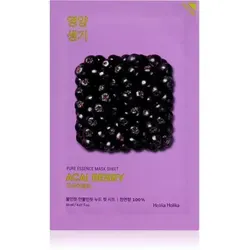 Holika Holika Acai Berry Pure Essence Mask Sheet - Gesichtsmasken: Die ultradünne Holika Holika Maske mit Acai-Beeren-Extrakt schützt vor freien Radikalen und spendet intensive Feuchtigkeit für strahlende Haut.