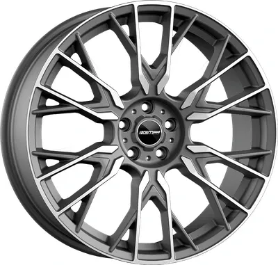 GMP Fender Black Diamond 9.5x20" ET40 Alufelgen - 20 Zoll Alufelgen mit stilvollem Kreuzspeichen-Design, ideal für ein sportliches Fahrgefühl und verbesserte Straßenlage.