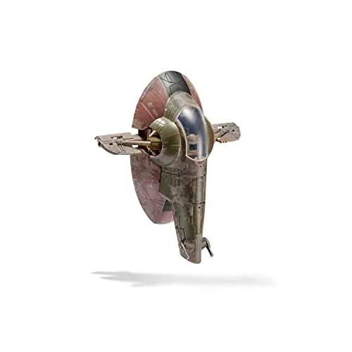 Star Wars Micro Galaxy Squadron SWJ0027 - Boba Fetts Starship - Fantastische Kreaturen für Kinder, 20 cm großes, detailreiches Fahrzeug mit beweglichen Micro Figuren von Boba Fett und Fennec Shand, ideal für Sammler und Star Wars Fans.