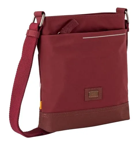 camel active City Herren Umhängetasche Crossbody Bag Klein Rot - Messenger-Bag aus recyceltem Nylon, leicht und zeitlos mit verstellbarem Schulterriemen - der ideale Alltagsbegleiter für urbanen Lifestyle.