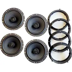 Phase Linear Lautsprecher Einbauset für Ford Fiesta - Klangaufwertung für Ford Fiesta ab 2009: Komplettes 4-Wege Lautsprechersystem mit Adapterringen und Zubehör für einfachen Austausch der Werkslautsprecher. Hochwertige Materialien sorgen für brillante Klangqualität.