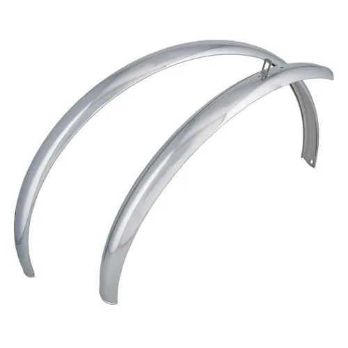 Büchel Unisex Schutzblechgarnitur 03411360 - Fahrradschutzbleche aus Nirosta, 28" x 1.75 und 55 mm breit, ideal für Sporträder, bietet optimalen Spritzschutz und langlebige Qualität.