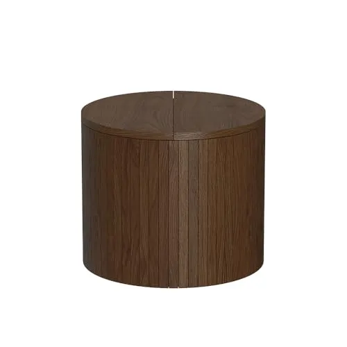 Vicco Couchtisch Tavilo, Walnuss – Multifunktionaler Beistelltisch - Couchtisch mit klappbarem Design und Stauraum für Decken und Kissen, ideal für jedes Wohnzimmer.