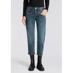 Herrlicher 5-Pocket-Jeans Shyra Tap Denim Comfort in Cropped Länge, Umschlagsaum blau 31