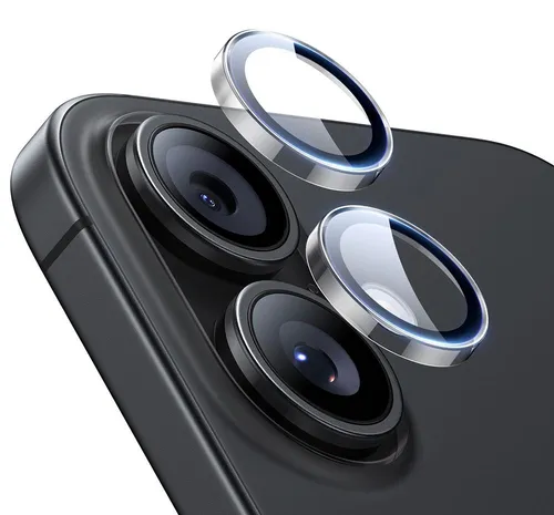 Kameraglas für iPhone 17 / 16 / 16 Plus, ESR Armorite Camera Protector, Transparent mit schwarzen Rahmen