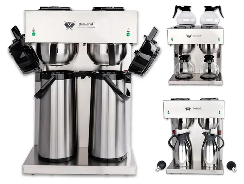 Beeketal Gastro Kaffeeautomat BGK-4GK - Kaffeemaschine für Gastronomie, mit zusätzlicher Wärmeplatte und hoher Produktivität, ideal für Hotels und Cafés. Einfache Bedienung und schnelle Reinigung.