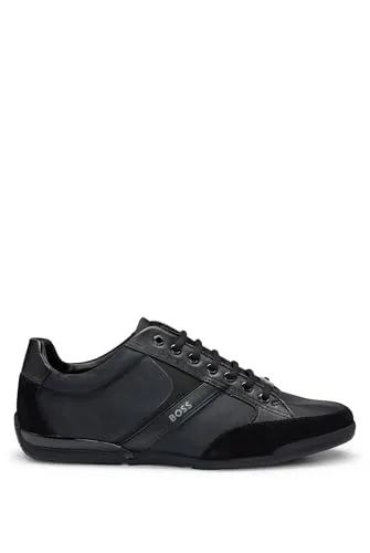 BOSS Men Saturn_Lowp_mx A_N Sneaker Black 41 EU - Herren-Sneaker mit stylischem Design, komfortablem Innenfutter und stilvoller Verpackung in einer Box.