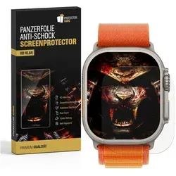 2x Panzerfolie für Apple Watch Ultra 3 49mm Anti-Shock HD klar Displayschutz Schutzglas Schutzfolie Screen-Protector
