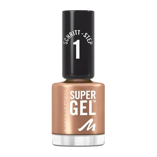 Manhattan Super Gel Nail Polish Fb. 99 - Winner's Vibes - Gellack mit 3D-Effekt, härtet ohne UV-Licht, bis zu 14 Tage Halt und einfach zu entfernen. Ideal für eine professionelle Maniküre zuhause.