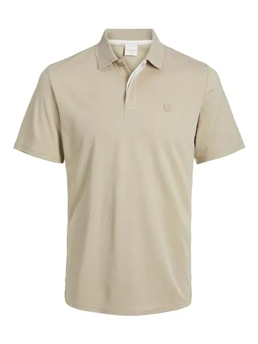 JACK & JONES Einfarbiges Male Poloshirt - Poloshirt für Herren im Regular Fit, aus 60% Bio-Baumwolle und 40% recyceltem Polyester, umweltfreundlich und stylisch.