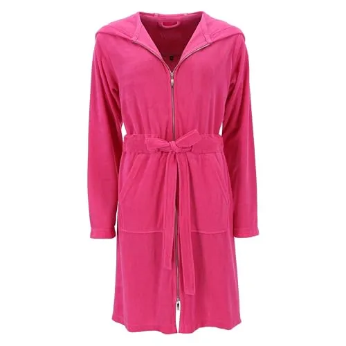 Vossen Damen Bademantel Tampa prim Rose XL - Bademantel für Damen mit Kapuze und Kängurutasche, aus 80% Baumwolle für ein angenehmes Tragegefühl, ideal für Zuhause oder nach dem Baden.