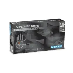 ARNOMED Nitril Midnight Black Einmalhandschuh, puderfrei, schwarz 391-XXL , 1 Packung = 90 Stück, Größe XXL