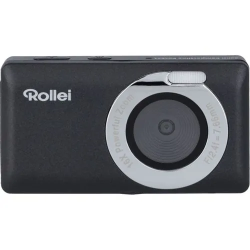 Rollei Compactline Pocket Schwarz - 50 MP Kompaktkamera, ideal für unterwegs und hochwertige Fotos