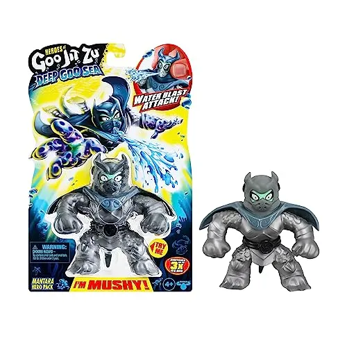 Heroes of Goo Jit Zu Deep GOO Sea Helden-Packung mit Mantara. Super Stretchy und Dehnbare Actionfigur mit besonderer Schleimfüllung und Wasserspritz-Feature