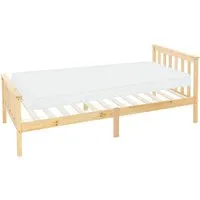 ML-Design Holzbett Kinderbett 90x200 cm mit Matratze - Stabiles Kinderbett aus Kiefernholz mit abnehmbarer, hypoallergener Kaltschaummatratze für optimalen Schlafkomfort, ideal für Kinder und Teenager.