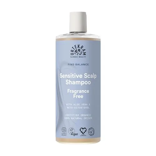 Urtekram Fragrance Free Shampoo – Zertifiziertes Bio-Shampoo Vegan, Parfümfrei für empfindliche Kopfhaut, Aloe Vera & Glycerin, sanfte Reinigung & Feuchtigkeit, 500 ml (1er Pack)