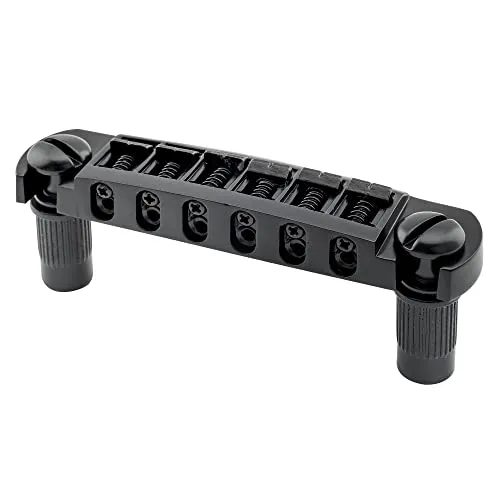 Musiclily Pro 52,5mm Pigtail-Stil Tune-O-Matic Wraparound Steg Bridge Einstellbare Brücke für Epiphone Les Paul SG Stil E-Gitarre, Schwarz
