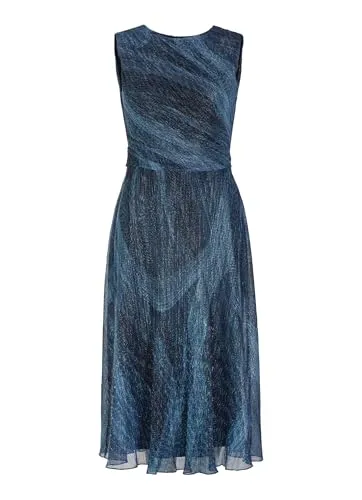 SWING Cocktailkleid Dunkelblau Größe 44 - Elegantes Damen Cocktailkleid mit Rundhalsausschnitt, figurbetontem Schnitt und angenehmem Stretch-Material für optimale Bewegungsfreiheit. Ideal für festliche Anlässe.