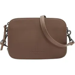 Umhängetasche LIEBESKIND BERLIN "Crossbody CARRY OVER HARRIS", Damen, Gr. B/H/T: 20,5cm x 14,5cm x 7cm, braun (russet), Leder, Taschen, Mini Bag, Schultertasche, Handtasche Damen