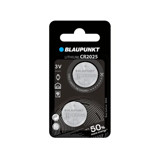 Blaupunkt Lithium Coin CR2025 Knopfzelle 2 Stück im Blister