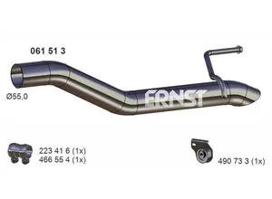 ERNST Abgasrohr für OPEL 061513 13343372,885478 - Auspuffanlagen & Zubehör, hochwertige Qualität für optimale Abgasführung und perfekte Passgenauigkeit, ideal für verschiedene OPEL Motorcodes.