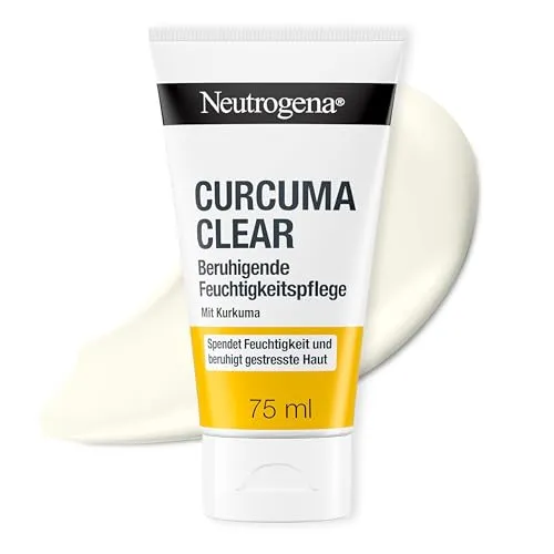 Neutrogena Curcuma Clear Gesichtscreme - Tagespflege für unreine, sensible Haut – Diese ölfreie Feuchtigkeitscreme mit Kurkuma spendet 24h intensive Feuchtigkeit und beruhigt gestresste Haut.