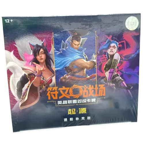 Riftbound: League of Legends - Origins Jumbo Booster Display (Chinesisch) - Jumbo Booster Display mit 14 Karten pro Booster, ideal für Sammler und Spieler. Entdecken Sie die Welt von League of Legends in chinesischer Sprache!