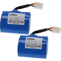 EXTENSILO 2x Akku für Neato Saugroboter - Hochwertiger Li-Ion Akku (4400 mAh) für Neato XV-Modelle, sorgt für lange Laufzeiten und hohe Leistung ohne Memory-Effekt. Ideal für effiziente Reinigung und maximales Saugvergnügen.