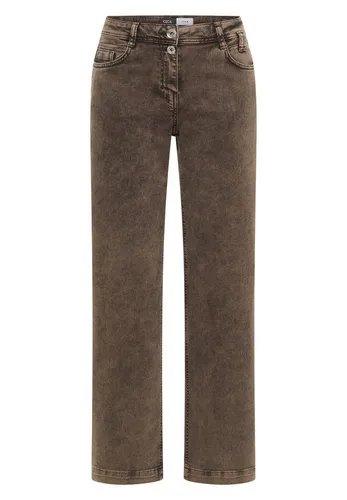CECIL Wide Leg Jeans Chocolate Mousse 32 - Damen-Hosen in trendigem Colored Denim Look, High Waist und weit geschnitten für optimalen Komfort und Stil.