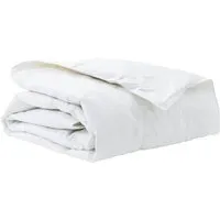 vidaXL Feder-Bettdecke Weiß 135 x 220 cm - Luxuriöse Daunenbettdecke mit Kastenstepp-Design für optimalen Komfort und stilvolle Schlafzimmer. Atmungsaktives Material sorgt für kuschelige Nächte.