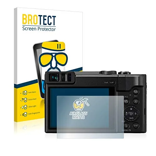 BROTECT Entspiegelungs Schutzglas für Panasonic Lumix DC-TZ91 Schutzfolie Panzer Folie Glas Matt [Extrem Kratzfest 9H, Anti-Reflex, Anti-Fingerprint]