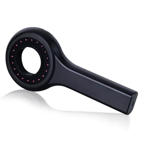 MAINENG Wood Lampe UV Untersuchung - Handheld Schwarzlicht für Kosmetiker - Salon- & Spa-Ausstattung: Diese wiederaufladbare Wood-Lampe mit UV-LEDs und Lupenlinse hilft bei der Hautanalyse und Fluoreszenzbeobachtung, ideal für Kosmetikerinnen.