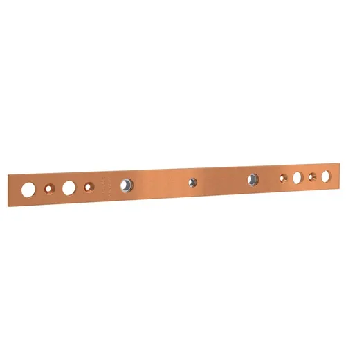 ABN ABNPC30532 Kupferschiene 1St. - 30x5mm - Hochwertige CU-Schiene für Wandlerbausten, 1-Fach waagrecht, mit praktischen Löchern für einfache Montage.