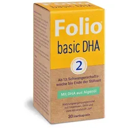 Folio 2 Basic DHA 30 ST - Arzneimittel zur Unterstützung der Schwangerschaft, enthält wichtige Fettsäuren für die gesunde Entwicklung des Babys.