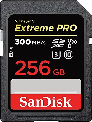 Extreme PRO SD - 256GB UHS-II U3 Class10 Speicherkarte, blitzschnelle 300MB/s für professionelle Anwendungen und hochauflösende Aufnahmen