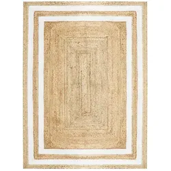 Marrakesch Orient & Mediterran Interior Teppich Chloe 120 x 170cm - Teppich aus handgeknüpfter Jute, ideal für Wohnzimmer und Outdoorgeeignet, echte Handarbeit für ein einzigartiges Ambiente.