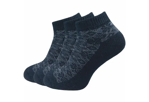 GAWILO Sneakersocken für den Winter für Damen - dicke & warme Bettsocken (3 Paar) kurze Wollsocken im Norweger Look aus weichem Vollplüsch