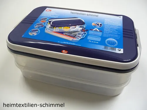 Prym 612420 Multi Jumbo Click Box Basismodell - Aufbewahrungsboxen für Näh-, Bastel- und Hobbyzubehör, flexibel erweiterbar mit 7 Liter Modulen und praktischem Pflaumenblauen Deckel.