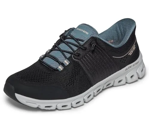 Skechers Glide-Step Stargaze Slip-On Slipper Schwarz Gr. 41 - Bequemer Slipper mit Air-Cooled Memory Foam für optimalen Komfort. Flexibles Design und rutschhemmende Sohle machen ihn ideal für den Alltag. Waschbar und vegan – perfekt für jeden Anlass!
