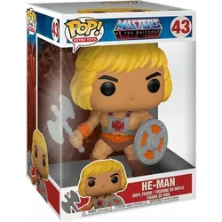 He-Man MOTU Masters of the Universe 10" Super Sized POP! Figur von Funko - Action-Figur aus Kunststoff, detailgetreu und perfekt für Sammler von Retro Toys und Masters of the Universe Fans.