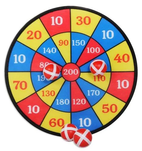 OA Dartscheibe Klett mit 4 Bällen, Ø35 cm - Die OA Dartscheibe mit 35 cm Durchmesser und 4 Klettbällen sorgt für sicheren Spielspaß im Freien. Perfekt für Kinder ab 3 Jahren – ideal für spannende Wettkämpfe und spielerisches Lernen.