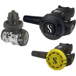 Scubapro MK11 Evo DIN300 Atemreglerset mit C370 und R105 Octopus - Tauchen & Schnorcheln, hochperformantes Atemreglerset für sicheres und komfortables Atmen unter Wasser