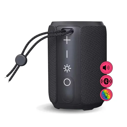 BALDERIA Smart Fire - Bluetooth Soundbox mit LED-Lichtshow - Elektrokamin-Zubehör mit kraftvollem 5-Watt-Sound und stimmungsvoller LED-Lichtshow. Perfekt für gemütliche Abende und unvergessliche Partys, drinnen sowie draußen.